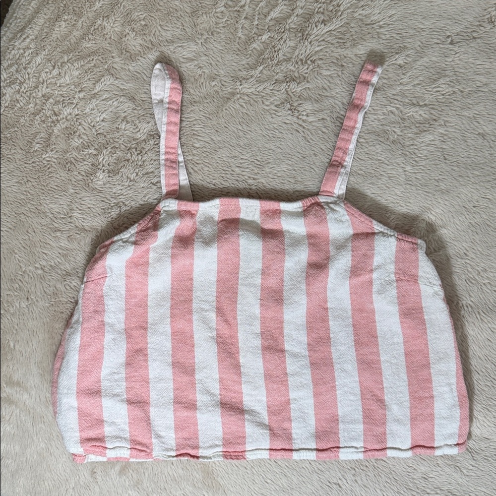 Abound Pink and White Striped Tank
